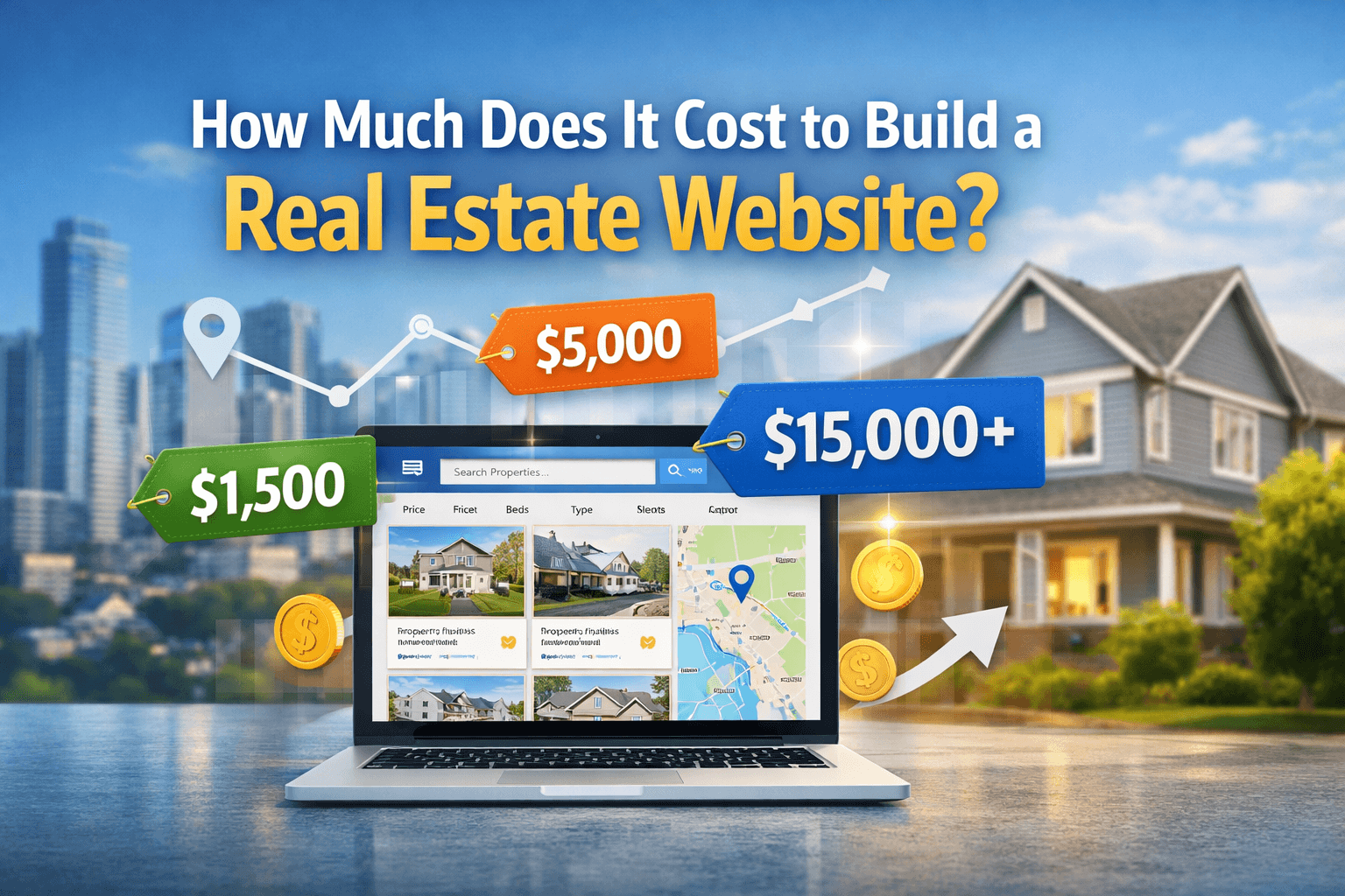 According to the National Association of Realtors, 97% of home buyers start their search online. If your business still treats its website like a business card, you&rsquo;re already behind. Your site is your brand&rsquo;s front door &mdash; and if it doesn&rsquo;t open quickly or impress right away, your visitors bounce. And yet, many real estate businesses still approach building a site with shaky budgets, fuzzy goals, or one-size-fits-all templates. What happens next? Delays. Scope creep. Missed targets. Then comes the &ldquo;we need to rebuild this&rdquo; meeting six months later. We&rsquo;ve built platforms for agents, brokers, and real estate tech startups all over the country. Whether it's a lean MVP or a full-blown MLS-integrated system, we&rsquo;ve seen one recurring pain point: most teams don&rsquo;t know what it really costs to create a real estate website that works for their market. Once you understand what drives pricing &mdash; from features to tech stack to long-term support &mdash; it becomes a whole lot easier to plan smartly, stay on budget, and build something that doesn't just look good, but actually works. How Much Does It Cost to Build a Real Estate Website? In 2023, 61% of real estate pros said their website was their most effective digital marketing tool (NAR). That&rsquo;s no surprise. Your website works 24/7, even when you&rsquo;re off the clock. Still, too many agents and firms start projects without knowing how much to build a real estate website &mdash; or why the prices swing so much. Here&rsquo;s a quick cost breakdown: Type of Website Estimated Cost Best For Basic Website $1,500 &ndash; $5,000 Solo agents or small teams who need a clean, simple web presence Mid-Level Platform $5,000 &ndash; $15,000 Agencies or brokerages that want MLS, lead forms, and branded design Fully Custom + App $20,000 &ndash; $50,000+ Startups or marketplaces that need apps, CRM, analytics, and more These estimates include core functionality, UI/UX, and development. Your actual cost depends on scope, third-party tools (like MLS/IDX), and whether you build from scratch or use existing software. Quick tip: The sticker price isn&rsquo;t the whole story. You&rsquo;ll want room in the budget for things like SEO, mobile performance, security updates, and future upgrades. A cheap build now can cost you double when you have to replace it next year. What Influences the Cost of a Real Estate Website? There&rsquo;s no flat sticker price for real estate web development. It depends on what you're building, how you&rsquo;re building it, and who&rsquo;s behind the code. Let&rsquo;s break it down: Project Scope: Basic Site vs. Feature-Rich Platform If you&rsquo;re just looking to create a real estate website with a few pages &mdash; bio, listings, contact &mdash; you&rsquo;re on the low end of the cost scale. Want MLS/IDX integration, saved search, or user dashboards? That&rsquo;s a whole different ball game. More features mean more development time, higher licensing costs, and bigger infrastructure. If your platform pulls live data or offers interactive tools, you&rsquo;ll need a bigger budget. Design: Template Shortcuts or Custom Fit Templates save time and money. They&rsquo;re also easy to spot &mdash; and easy for users to forget. A custom design aligned to your brand, audience, and sales goals gives you more control and sets you apart. It takes longer to build, but it&rsquo;s usually worth it if you&rsquo;re planning to grow. And yes &mdash; custom sites often rank better on Google and convert more traffic. That&rsquo;s no coincidence. Tech Stack: What You Build With Matters Modern tools like React for frontend and Laravel or Node.js for backend help you scale faster and keep performance sharp. Some teams use headless CMS setups to split content from layout. It&rsquo;s a solid move if you want flexibility. But high-performance tools come with a catch: they require skilled developers. That means higher hourly rates. Who Builds It: Freelancer, Agency, or In-House? Freelancers can be budget-friendly. But you may hit limits with bandwidth, quality control, or support. Agencies give you full teams &mdash; designers, devs, PMs &mdash; and structured processes. That usually means smoother builds and fewer surprises. Running an in-house team? That only makes sense if you&rsquo;re building a platform long-term and have a constant backlog. Your choice here affects cost, speed, and post-launch support. Add-Ons: IDX, CRM, Chat, Payments, and More Want to sync with MLS? Accept payments? Connect HubSpot or Zoho? That&rsquo;s doable &mdash; but every extra adds work upfront and often comes with monthly fees. These integrations are the glue between your website and your sales pipeline, so skipping them usually isn&rsquo;t an option. Ready for real clarity? Request a free project scoping sheet. Get a detailed breakdown based on your actual goals &mdash; no guessing, no generic pricing. Essential Features for a Competitive Real Estate Website If you're serious about using your website to grow leads, close deals, and look credible, you can't afford to skip the essentials. Below are the building blocks you&rsquo;ll need to create a real estate website that works hard, not just looks good. We&rsquo;ve broken them down by function, value, and cost &mdash; so you know exactly what you&rsquo;re signing up for. Property Listings Engine What it does: Shows active listings pulled from your database or an MLS/IDX feed. Visitors can view photos, pricing, status, and details &mdash; all in real time. Price Range: $1,500 &ndash; $6,000 Why it matters: This is the heartbeat of your platform. It&rsquo;s how buyers engage and how leads begin. Smart Search Filters + Map Integration What it does: Helps users sort listings by things like location, price, or number of bedrooms. The map view (built with tools like Google Maps or Mapbox) lets them explore areas visually. Price Range: $2,000 &ndash; $7,000 Why it matters: This makes or breaks the user experience. If it&rsquo;s clunky, they bounce. If it&rsquo;s clean, they stick &mdash; and click. Accounts, Saved Searches & Lead Forms What it does: Visitors can create an account, save listings, and send inquiries. You capture names, emails, and intent &mdash; not just traffic. Price Range: $1,500 &ndash; $4,000 Why it matters: This turns your site from a brochure into a lead machine. No forms = no follow-ups. CMS, Blog, and Testimonials What it does: Lets you post blogs, market news, and customer reviews. Most use WordPress, headless CMS, or lightweight options like Strapi. Price Range: $1,000 &ndash; $3,000 Why it matters: You boost SEO, stay relevant, and build social proof. Content builds trust &mdash; plain and simple. Admin Dashboard + Analytics What it does: Gives your team the tools to manage listings, user data, and content. You&rsquo;ll also track performance via analytics or custom metrics. Price Range: $2,000 &ndash; $6,000 Why it matters: You can&rsquo;t grow what you can&rsquo;t measure. And you don&rsquo;t want to email a developer every time you need to update a listing. Add-Ons You Might Want Mortgage Calculator: $300 &ndash; $1,000 Helps buyers crunch monthly payments &mdash; and keeps them on your site longer. Virtual Tour Integration: $800 &ndash; $2,500 Immersive walkthroughs with tools like Matterport give listings serious curb appeal (digitally speaking). Insider Tip: We've built platforms with advanced search tools, multilingual content, and compliance for regional rules. You don&rsquo;t have to start from scratch &mdash; we&rsquo;ve already solved problems you haven&rsquo;t run into yet. That means fewer headaches, smarter tech choices, and fewer surprises during the build. Cost Scenarios: How Your Build Method Impacts What You&rsquo;ll Pay There&rsquo;s no one-size-fits-all answer to how much it costs to build a real estate website. The price tag swings wildly depending on how you build it &mdash; and who builds it. Below is a breakdown of three popular development paths, including what they cost, who they work for, and what trade-offs to expect. DIY Builders (Wix, Squarespace, WordPress) Estimated Cost: $300 &ndash; $2,000/year (covers hosting, plugins, themes) What&rsquo;s good: Dirt-cheap to get started Live in days, not weeks No coding, no tech team needed What&rsquo;s not: Limited design control Painful to scale or customize SEO and speed issues with bloated templates Is this you? If you're a solo agent or small team who just needs a digital business card, go for it. But if you&rsquo;re planning to build a real estate website with MLS listings, saved searches, or custom workflows &mdash; this isn&rsquo;t your lane. Full Custom Development Estimated Cost: $8,000 &ndash; $50,000+ (based on features, scope, and tech stack) Best for: Brokerages, startups, or growing teams looking to create a real estate website that can scale with traffic, users, and integrations. Why it pays off: You own the code (no vendor lock-in) Built for performance, SEO, and real growth Easily connects with CRMs, MLS, or custom features Is this you? If your website is your business &mdash; not just a flyer &mdash; then this is your move. It&rsquo;s a bigger check upfront, but you get speed, control, and a solid tech foundation that won&rsquo;t crumble later. White-Label SaaS Platforms Estimated Cost: $100 &ndash; $800/month + setup fees Popular options: Real Geeks, Placester, Propertybase Pros: Quick launch with preloaded real estate tools Usually comes with IDX and built-in CRM Cons: Limited flexibility on look and features You don&rsquo;t own the code Hard to migrate or scale without pain Is this you? You&rsquo;re a mid-sized agency that wants plug-and-play ease, isn&rsquo;t fussy about deep customization, and just needs a functional site with predictable costs. SaaS platforms are like renting. You get a ready-made apartment, but you can&rsquo;t knock down walls or change the layout. We build sites you actually own &mdash; so when your business grows, your tech keeps up. No leases. No lock-ins. Hidden & Ongoing Costs Most Companies Overlook Building your real estate website is only half the battle. The real cost? Keeping it alive, secure, and actually working for you. Below are the often-overlooked expenses that quietly pile up once your site goes live. Hosting + Security Estimated Cost: $25 &ndash; $200/month Fast loading speeds? Non-negotiable. Site go down during peak hours? That's lost leads. You&rsquo;ll need reliable hosting, SSL certificates, backups, and threat protection to keep things running smooth and safe. Tip: Cheap hosting is like buying a lock for your door that you know doesn&rsquo;t work. Don&rsquo;t do it. Third-Party APIs (Google Maps, IDX Feeds, etc.) Estimated Cost: $10 &ndash; $500/month Love that map search? So do your users &mdash; but Google Maps doesn&rsquo;t give away bandwidth for free. Same goes for IDX providers. The more traffic and data you serve, the higher your bill climbs. SEO & Content Operations Estimated Cost: $300 &ndash; $2,000/month You can&rsquo;t just create a real estate website and hope it shows up on Google. You&rsquo;ll need ongoing SEO, content updates, schema markup, and maybe a blog to pull in organic traffic. The fix: Either hire in-house help or get agency support &mdash; but don&rsquo;t wing it. Support, Fixes & Updates Estimated Cost: $100 &ndash; $1,000/month Bugs don&rsquo;t fix themselves. And outdated plugins? Those are hacker bait. From CMS upgrades to performance tuning, you&rsquo;ll need someone on call to keep your site healthy. Think of it like car maintenance: skip too many oil changes and you&rsquo;ll be stuck on the side of the road. Legal & Compliance (Yes, Really) Estimated Cost: $500 &ndash; $5,000+ (one-time or recurring) GDPR. ADA. Cookie consent. Accessibility. Sounds fun? Probably not. But if your site collects data, tracks visitors, or serves users in multiple regions &mdash; these are non-negotiable. Skip it and you&rsquo;re gambling with lawsuits or getting booted from search results. Pro Tip: Budgeting for these costs now saves you from financial surprises later. Want your site to rank, convert, and keep running like a well-oiled machine? Don&rsquo;t treat these as &ldquo;extras.&rdquo; They&rsquo;re the cost of staying in the game. Cost Comparison Table: Basic vs Advanced vs Custom Build A 2024 NAR report found that 9 out of 10 home buyers start their journey online. If your real estate website doesn&rsquo;t make a strong first impression, someone else&rsquo;s will. But here&rsquo;s the catch&mdash;there&rsquo;s a massive difference between simply having a website and building one that drives leads, saves time, and grows with your business. Let&rsquo;s break it down: Feature Basic ($1.5K&ndash;$5K) Advanced ($5K&ndash;$15K) Custom ($20K&ndash;$50K+) IDX/MLS Integration ❌ ✅ ✅ CRM Integration ❌ Partial ✅ Mobile App ❌ ❌ ✅ Admin Panel Basic Standard Custom-built SEO Optimization Minimal Moderate Technical + Strategic Custom Design Template-Based Semi-Custom Fully Custom Scalability Low Medium High So, what&rsquo;s the right move for you? If you're just dipping your toes in, a basic site may help you get online quickly. But expect limitations in speed, SEO, and functionality. An advanced build opens more doors&mdash;like CRM sync and better design&mdash;but you&rsquo;ll still be working within some boundaries. A custom platform? That&rsquo;s a different ballgame. You&rsquo;re not just getting a website. You&rsquo;re building a digital foundation for your business. You&rsquo;ll get smoother workflows, stronger performance, and more control over your lead gen engine. Our take? The best solution depends on where you&rsquo;re headed, not just what you can spend today. We&rsquo;ve helped clients at every stage build real estate websites that don&rsquo;t just look good&mdash;they work hard. Case Study: A Real Estate Platform That Delivered ROI in 90 Days A Texas-based brokerage reached out, frustrated. Their old WordPress site wasn&rsquo;t cutting it anymore. No mobile optimization. No real property filters. And their listings weren&rsquo;t syncing with the MLS. Leads were leaking like a sieve&mdash;most ending up on national sites like Zillow. We started from scratch. Ten weeks later, they had a responsive web app with IDX integration, agent-ready CRM tools, and an interactive map-based property search that didn&rsquo;t make users squint or bounce. The final bill? $28,000. The result? 130% bump in organic traffic 75% more inbound leads Platform ROI in under three months It didn&rsquo;t just look better&mdash;it worked harder. Saved hours in listing management. Made it easier for agents to follow up. And finally gave their local brand the digital firepower to compete with the big names. If you're wondering how to build a real estate website that actually pays you back, this is it: build the right features, launch fast, and focus on outcomes. Tips to Build Smart & Stay Within Budget Spending big too early? That&rsquo;s one of the fastest ways to drain your wallet&mdash;and your patience. We&rsquo;ve helped real estate teams sidestep this exact mistake by focusing on what actually moves the needle at each phase of the build. Start with an MVP You don&rsquo;t need every bell and whistle on day one. Launch with just the features your users actually care about. Go live fast, gather feedback, and skip the cost of &ldquo;nice-to-haves&rdquo; that don&rsquo;t convert. Think Ahead with Scalable Tech Cheap tools might look good at first&mdash;but they hit the ceiling fast. Choose a foundation that lets you grow without ripping everything out later. Use What Already Works Login systems. Search filters. Lead forms. Reinventing these eats time and money. Stick with tested frameworks and components. That way, you speed up development and avoid buggy builds. Roll It Out in Stages Build your core site first. Then, as traffic grows, add CRM tools, chat, or a mobile app. You&rsquo;ll stretch your budget further&mdash;and match upgrades to real user demand. Test Early. Fix Less. Before adding more complexity, hand your MVP to actual users. Their feedback will highlight what&rsquo;s working and what needs fixing&mdash;saving you from expensive rewrites later on. Quick Tip: The smartest platforms we&rsquo;ve built didn&rsquo;t try to do everything on day one. They just did the right things&mdash;at the right time. If you&rsquo;re ready to create a real estate website that grows with you, let&rsquo;s map it out together. Conclusion: So, How Much Does It Cost to Build a Real Estate Website? Short answer: it depends. You could create a real estate website for $1,500&mdash;or drop $50,000+ if you're building out a full-featured platform. The gap comes down to what you need today, and what you want your site to handle tomorrow. Want MLS syncing? Built-in lead tracking? Map-based property search? Each adds functionality&mdash;and price. What matters is choosing features that make sense for your business, not because they look cool or showed up in a competitor&rsquo;s pitch deck. Here&rsquo;s what we&rsquo;ve seen work best: start with clear goals. Decide who you're building for and what outcomes matter. That clarity sets the tone for every smart decision you&rsquo;ll make after&mdash;from tech stack to integrations to how much to build a real estate website that pays off long term.